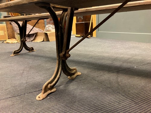 Lot 459 - A pair of iron and pine two-way Railway...