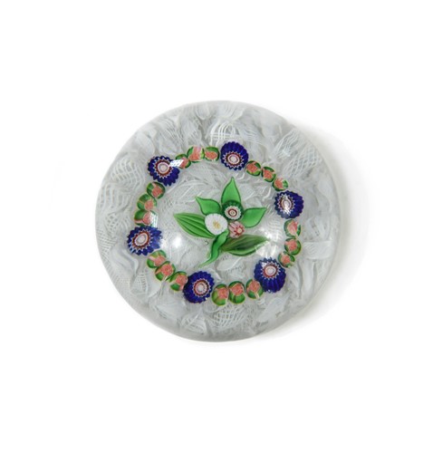 Lot 2 - A Clichy glass garlanded paperweight