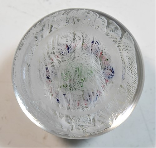 Lot 2 - A Clichy glass garlanded paperweight
