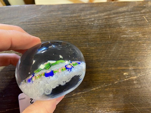 Lot 2 - A Clichy glass garlanded paperweight