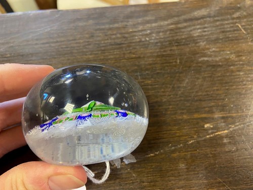 Lot 2 - A Clichy glass garlanded paperweight