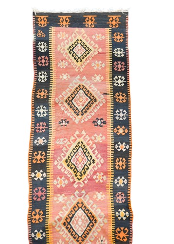 Lot 190 - A mid-century hand-knotted kilim rug