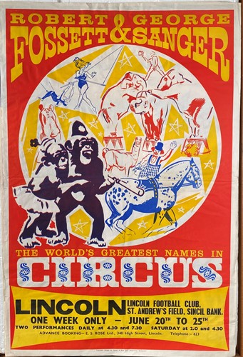 Lot 232 - A group of three unframed mid-century Circus advertising posters