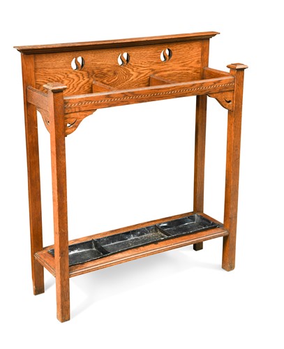 Lot 143 - An Arts & Crafts oak stick stand