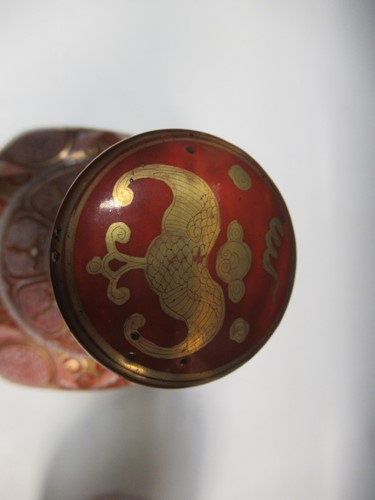 Lot 12 - A pair of Japanese Kutani-style vases with...