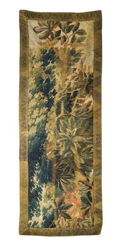 Lot 365 - Two verdure tapestry panels, 18th century