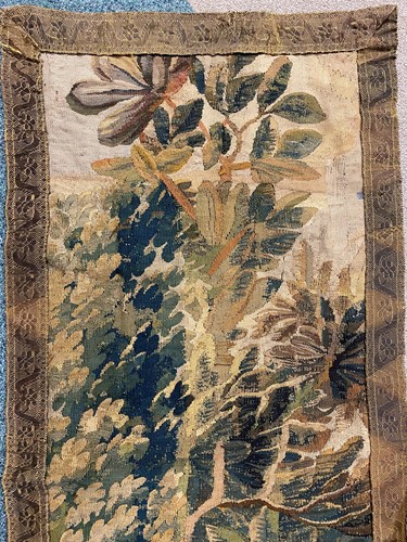 Lot 365 - Two verdure tapestry panels, 18th century