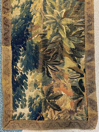 Lot 365 - Two verdure tapestry panels, 18th century