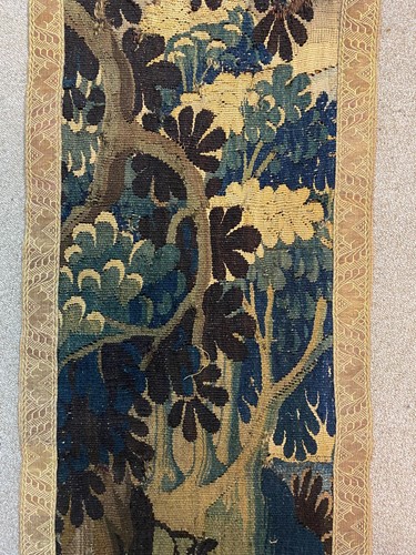 Lot 365 - Two verdure tapestry panels, 18th century