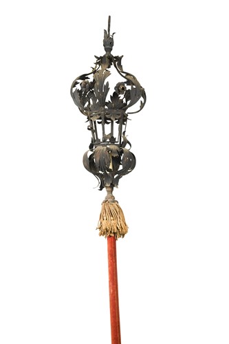 Lot 408 - A Venetian wrought iron Gondola Lantern, 19th century