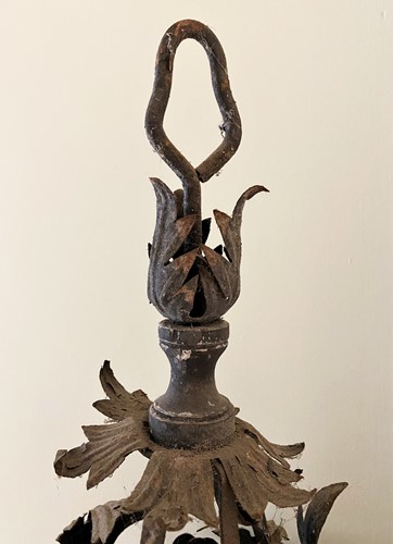 Lot 408 - A Venetian wrought iron Gondola Lantern, 19th century