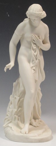 Lot 29 - A Copeland Parian figure of Musidora by Thomas...