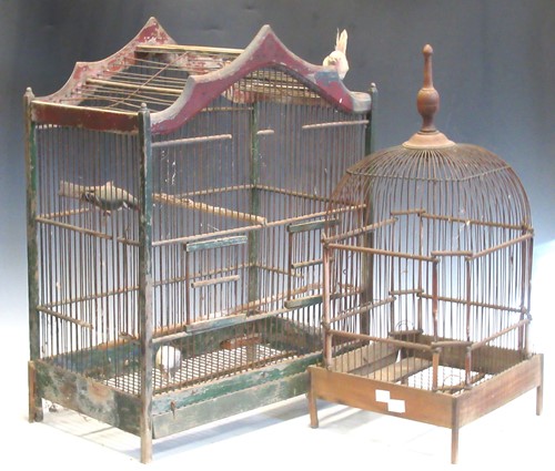 Lot 175 - Two 19th/20th century birdcages, 61 x 46 x...