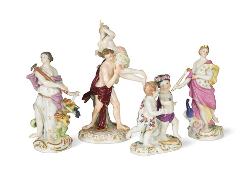 Lot 612 - A Meissen figure 'Rape of the Sabine Women'