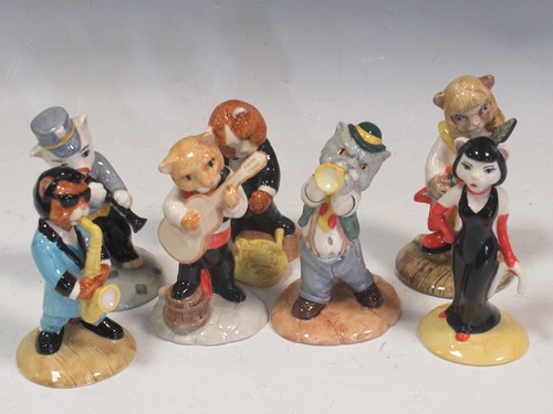 Lot 28 - A Beswick Cat Chorus - Purrfect Pitch, Glam...