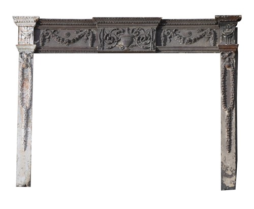 Lot 727 - A Georgian carved pine fire surround