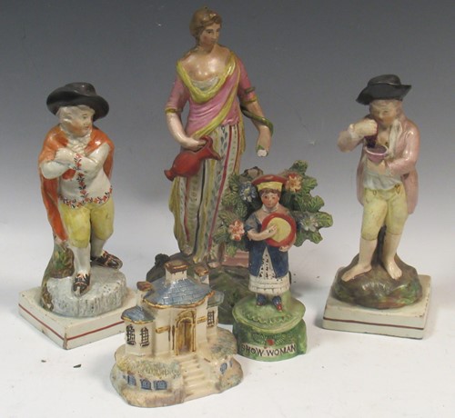 Lot 185 - Five items of early Staffordshire pottery, the...