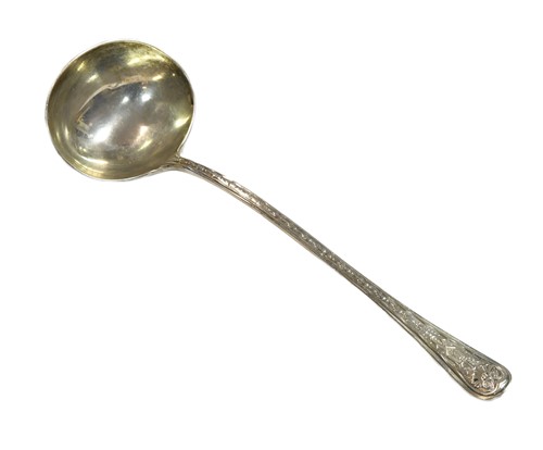 Lot 549 - A Victorian silver soup ladle