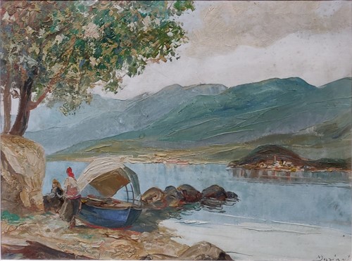 Lot 269 - Mariani (circa.1900) Two figures by a Lucia on...