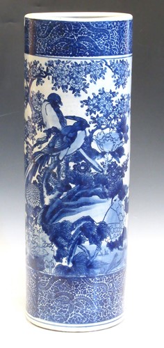 Lot 147 - A blue & white china stick stand, 61 x 21cm
