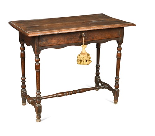 Lot 383 - An oak side table, late 17th/ early 18th century