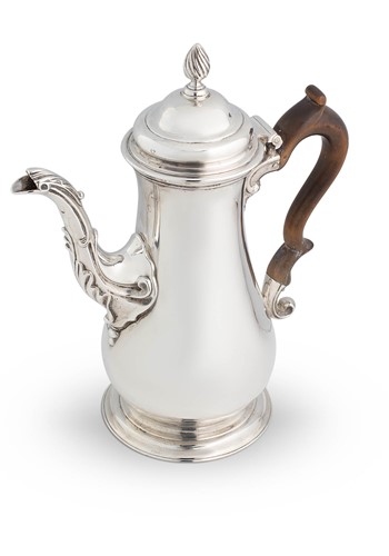 Lot 498 - An early George III silver coffee pot