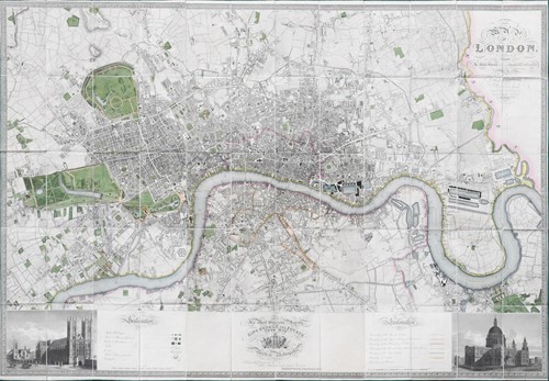 Lot 72 - C & J Greenwood. Map of London from an actual...