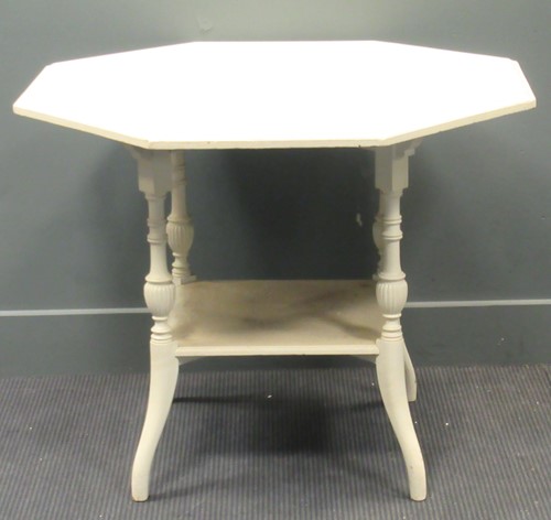 Lot 465 - A late victorian painted centre table 73 x 90cm