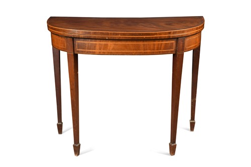 Lot 586 - A George III mahogany card table