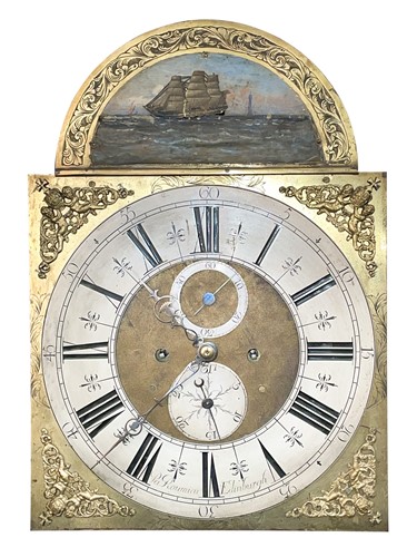 Lot 635 - A Scottish mahogany longcase clock with automaton, early 19th century