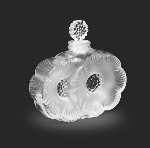 Lot 9 - Deux Fleurs, a modern Lalique scent bottle