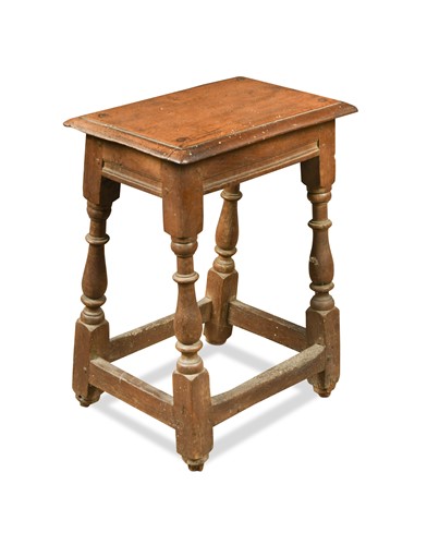 Lot 331 - An oak joint stool, 17th century and later
