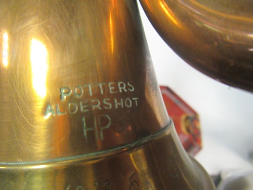 Lot 34 - A Connaught Rangers crested copper bugle,...