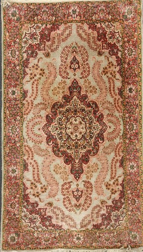Lot 520 - Persian silk rug, 158 x 91cm