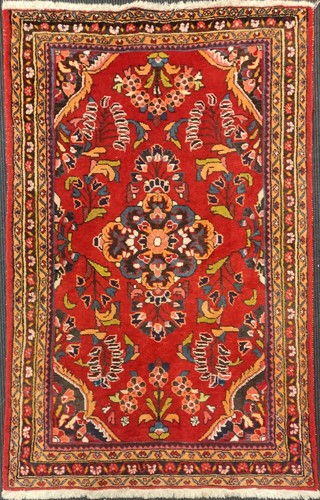 Lot 498 - Persian red ground rug, 172 x 117cm