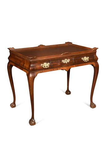 Lot 680 - A George II style walnut silver table, 19th century