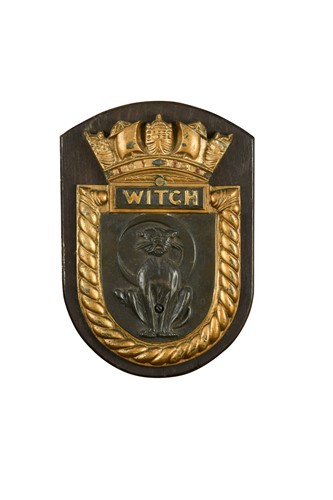 Lot 665 - A Royal Navy WWII bronze ship screen badge from H.M.S WITCH