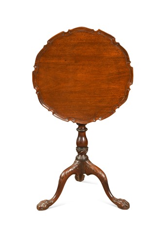 Lot 638 - A mahogany piecrust tripod table, 19th century