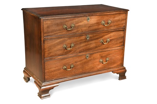 Lot 445 - A George III mahogany three drawer chest