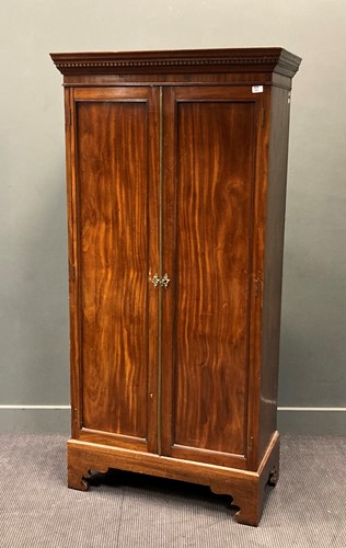 Lot 325 - A George III style two door wardrobe, 19th...