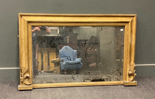 Lot 338 - A Victorian gilt overmantel mirror, the...