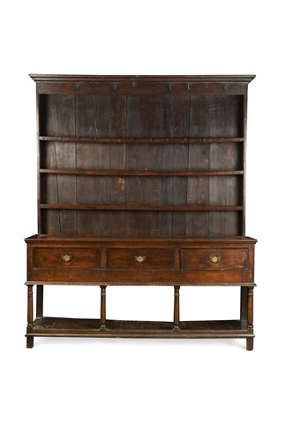 Lot 367 - A Welsh oak dresser, 18th century