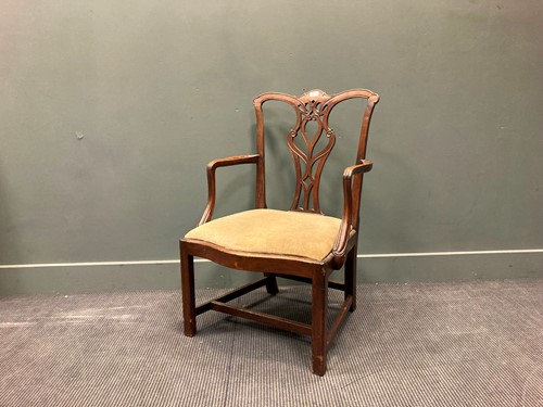 Lot 324 - A George III mahogany elbow chair, with a...