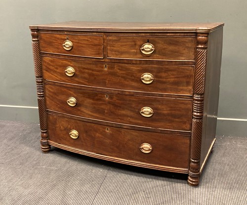 Lot 340 - A 19th century Scottish mahogany bow front...