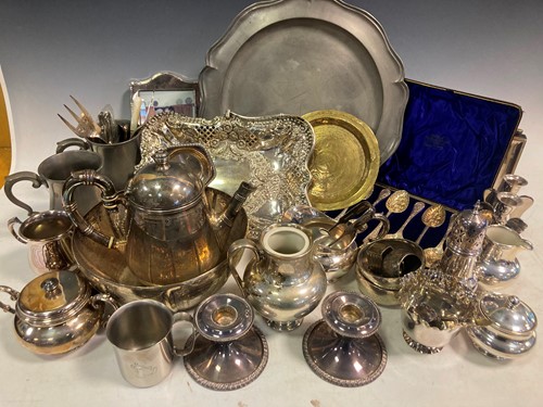 Lot 203 - A quantity of silver plated items including...