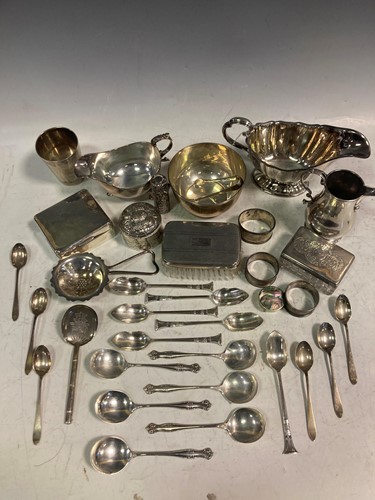 Lot 200 - A quantity of silverware including sauce boats,...