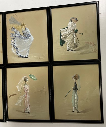 Lot 377 - Late Victorian women's fashion, 6 small...