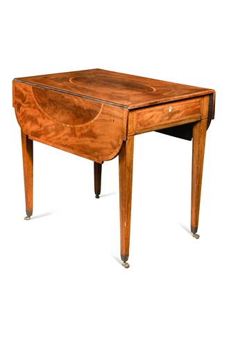 Lot 482 - A George III inlaid mahogany Pembroke table