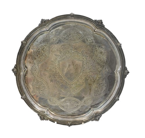 Lot 568 - A Victorian silver salver