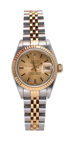 Lot 339 - Rolex - A 2-tone 'Oyster Perpetual Datejust' wristwatch